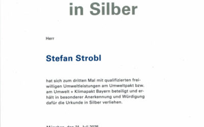 Auszeichnung Umweltpakt Bayern Silber